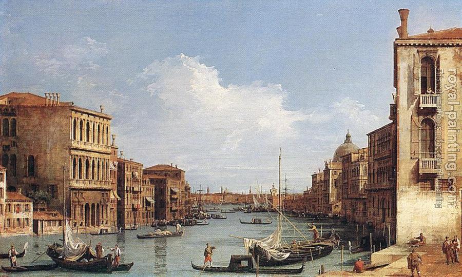 Canaletto : The Grand Canal from Campo S Vio towards the Bacino